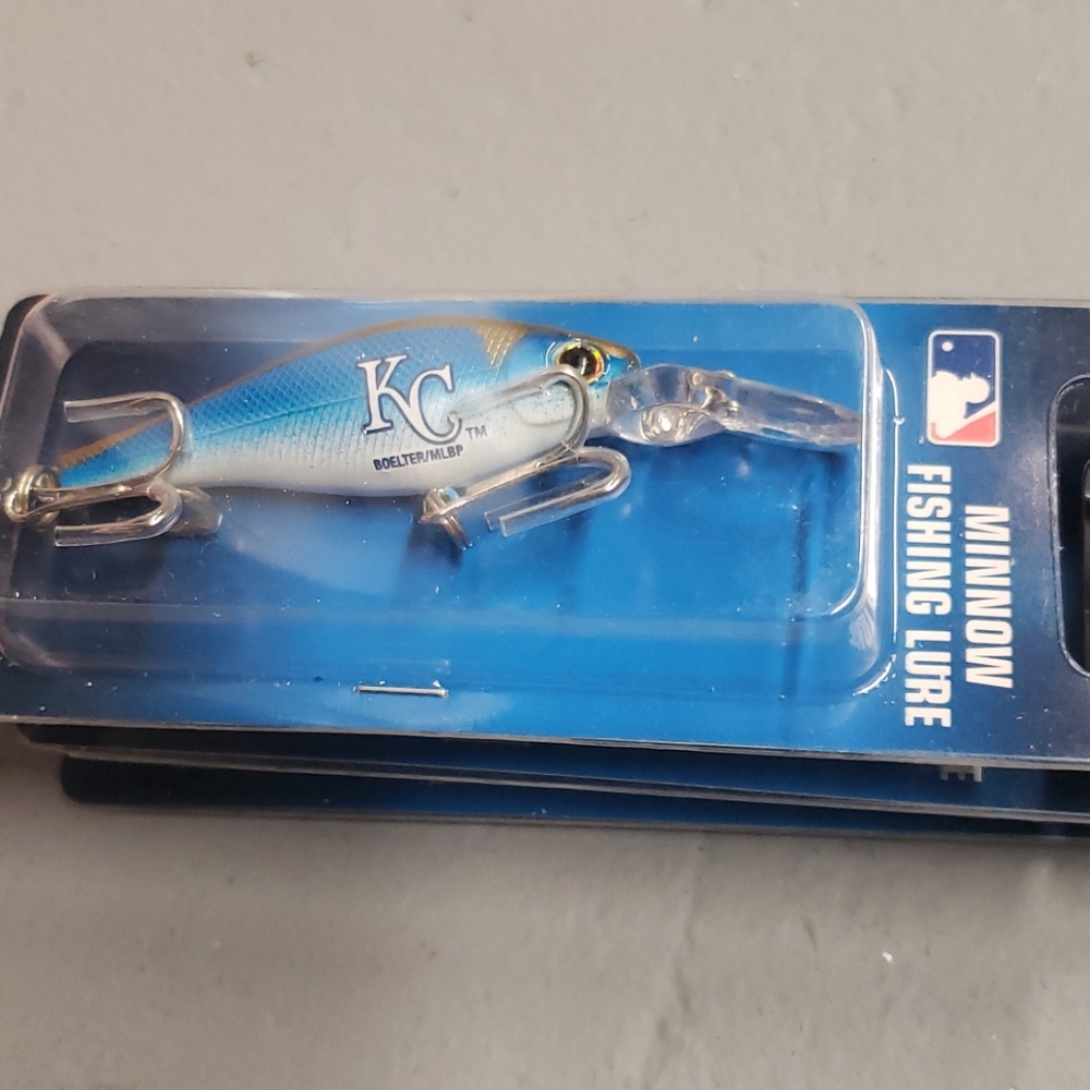 KC MLB Royals minnow fishing lure, 3 pk